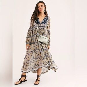 Rare free people bold blooms maxi dress